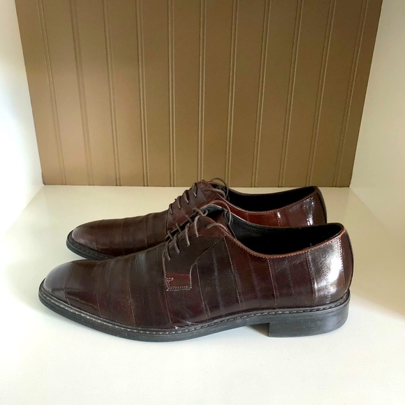Kenneth Cole Brown Men’s Lace Up Dress Shoes Sz 12 - Picture 6 of 8